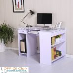 Meja Komputer Kayu Duco Putih
